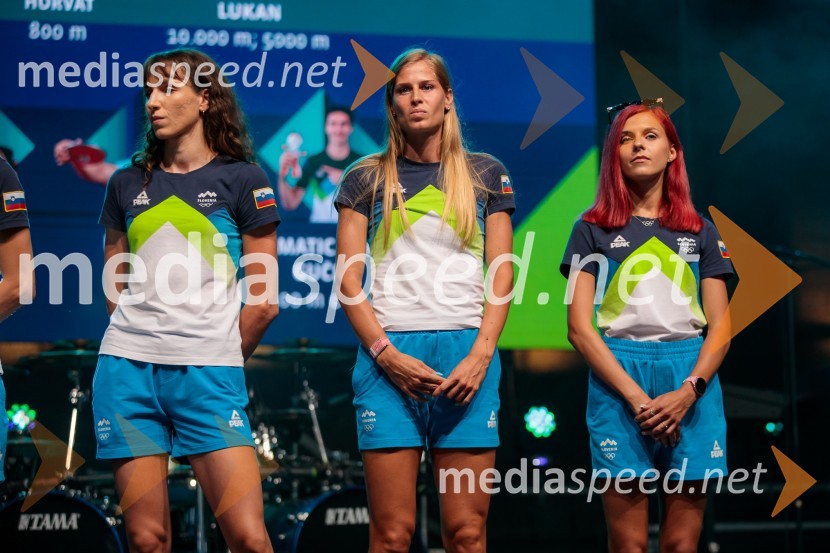  Lia Apostolovski, atletinja;  Anita Horvat, atletinja;  Klara Lukan, atletinjaSprejem slovenskih olimpijcev na Kongresnem trgu