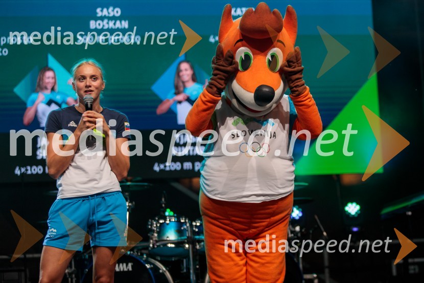  Neža Klančar, plavalkaSprejem slovenskih olimpijcev na Kongresnem trgu