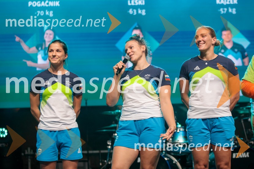  Maruša Štangar, judoistka;  Metka Lobnik, judoistka, najbolj perspektivna športnica Maribora v letu 2018;  Anka Pogačnik, judoistkaSprejem slovenskih olimpijcev na Kongresnem trgu