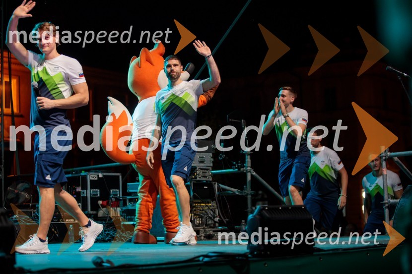  Jure Dolenec, rokometaš;  Blaž Janc, rokometašSprejem slovenskih olimpijcev na Kongresnem trgu