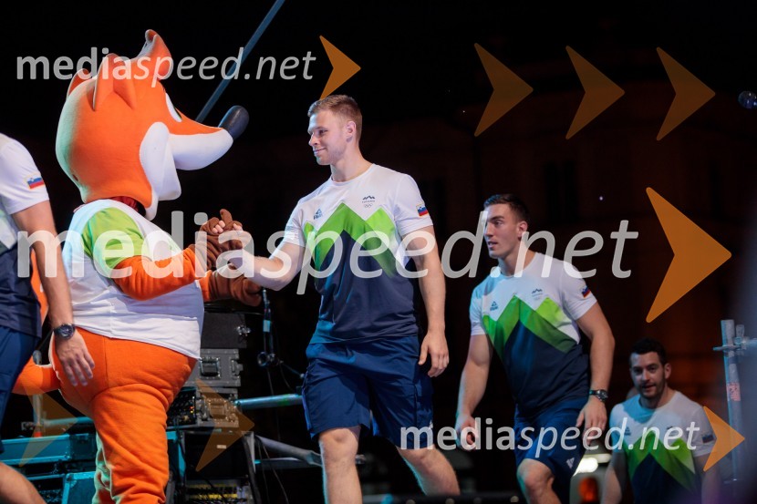  Kristjan Horžen, rokometaš;  Nik Henigman, rokometašSprejem slovenskih olimpijcev na Kongresnem trgu