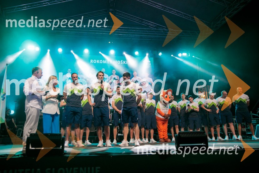 Sprejem slovenskih olimpijcev na Kongresnem trgu