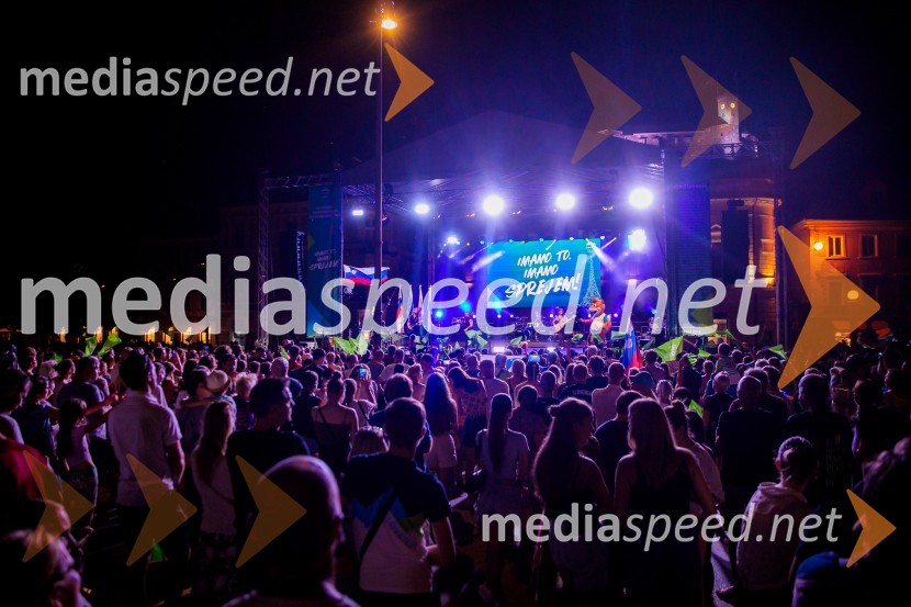 Sprejem slovenskih olimpijcev na Kongresnem trgu