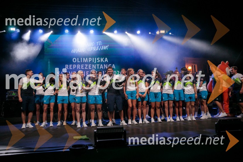 Sprejem slovenskih olimpijcev na Kongresnem trgu