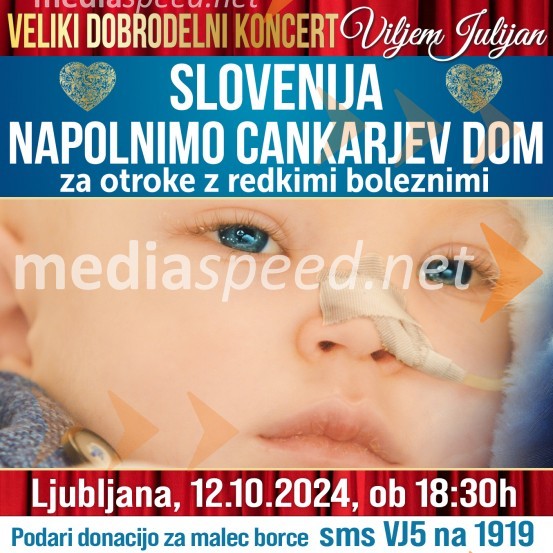 NAPOVEDUJEMO: Dobrodelni koncert Viljem Julijan za male borce