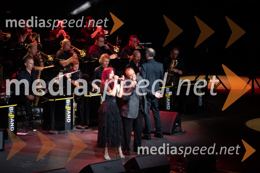  Irena Vrčkovnik, pevka;  Oto Pestner, pevecOto Pestner & Moje dame na 72. Ljubljana Festivalu