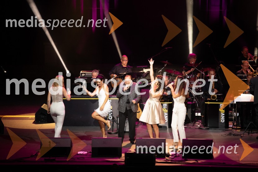  Jasmina Šmarčan Kališnik, glasbenica, skupina Chicas;  Maša Uranjek Frece, glasbenica, skupina Chicas;  Oto Pestner, pevec;  Tina Poljanšek, glasbenica, skupina Chicas;  Hermina Matjašič Veber, glasbenica, skupina ChicasOto Pestner & Moje dame na 72. Ljubljana Festivalu