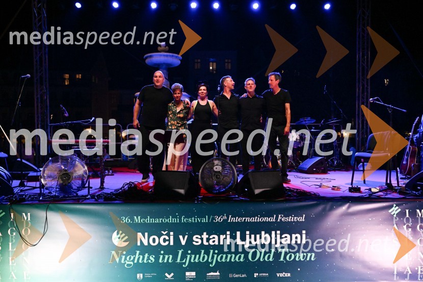  Boštjan Gombač, glasbenik;  Polona Janežič, glasbenica, skupina Katalena;  Vesna Zornik, pevka, skupina Katalena;  Robert Rebolj, skupina Katalena;  Tibor Mihelič Syed, direktor, Kino Šiška;  Boštjan Narat, glasbenikČompe in Katalena na festivalu Noči v stari Ljubljani