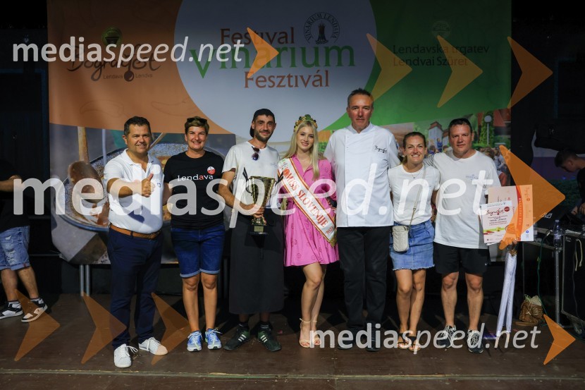  Janez Magyar, župan, Občina Lendava;  ... ;  ... ;  Alida Tomanič, Miss Slovenije 2023;  ... ;  ... ;  ... Terme Lendava zmagala na tekmovanju Bogračfest 2024