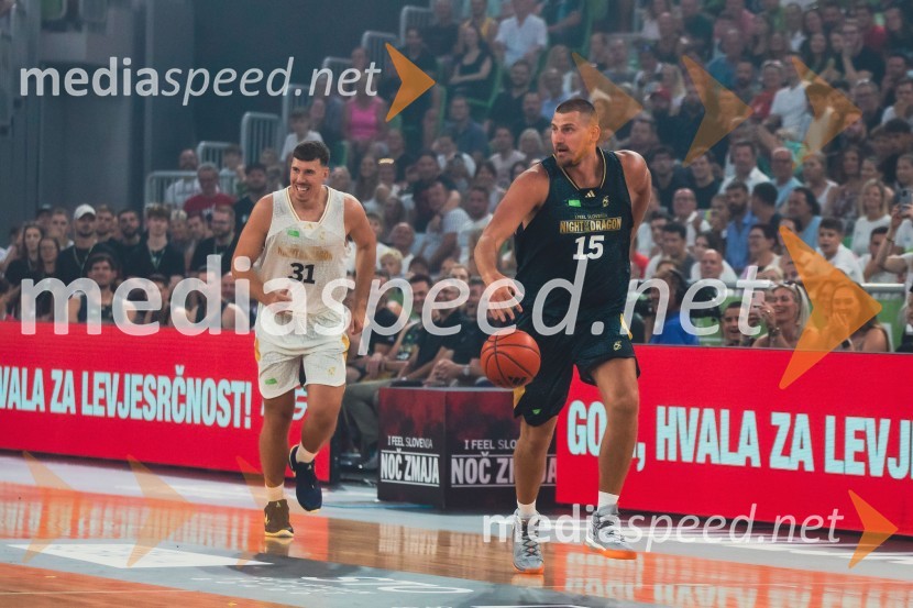  Vlatko Čančar, košarkar;  Nikola Jokić, košarkarPoslovilna tekma Gorana Dragića v Stožicah