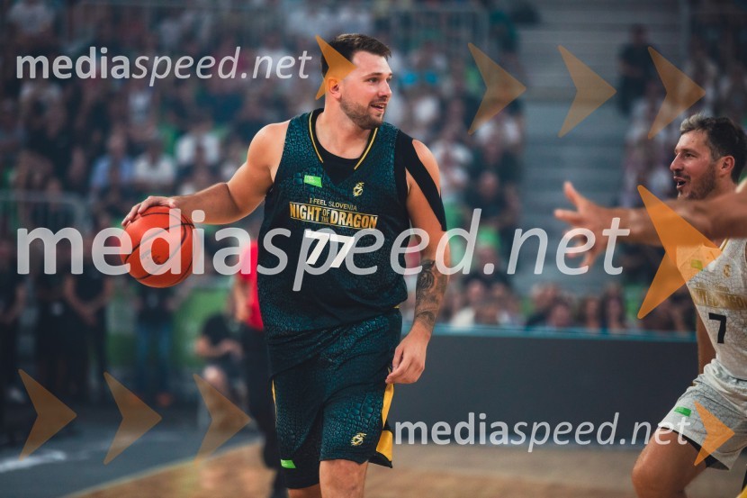  Luka  Dončić, košarkar;  Goran Dragić, košarkarPoslovilna tekma Gorana Dragića v Stožicah