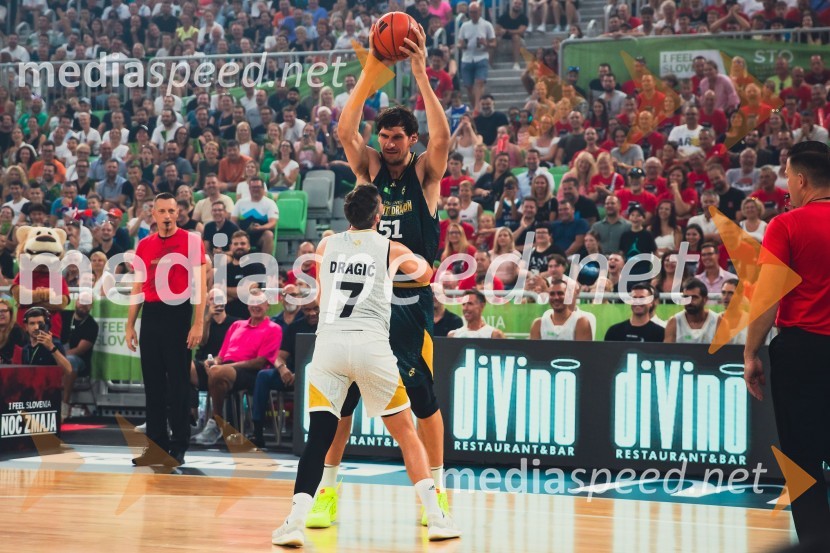  Goran Dragić, košarkar;  Boban Marjanović, košarkarPoslovilna tekma Gorana Dragića v Stožicah
