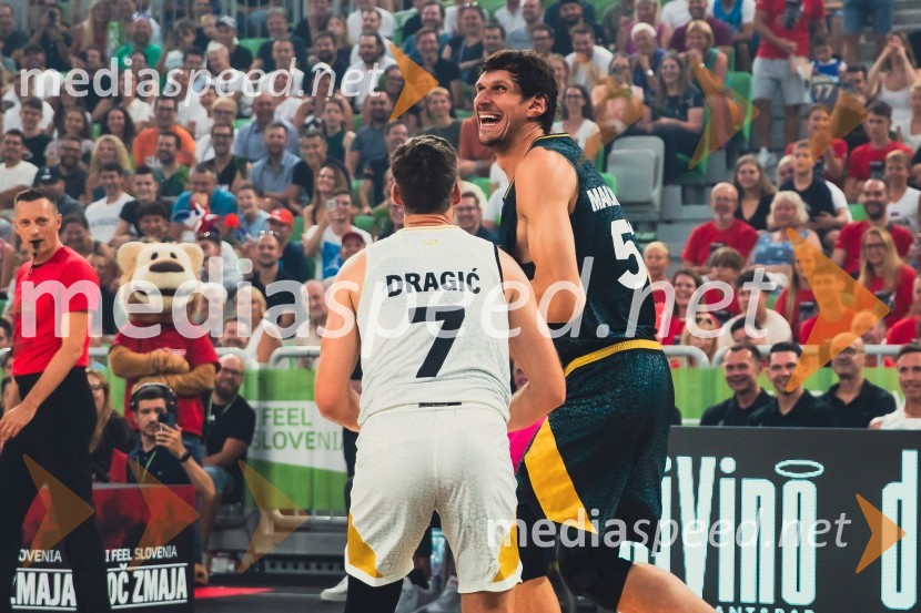  Goran Dragić, košarkar;  Boban Marjanović, košarkarPoslovilna tekma Gorana Dragića v Stožicah