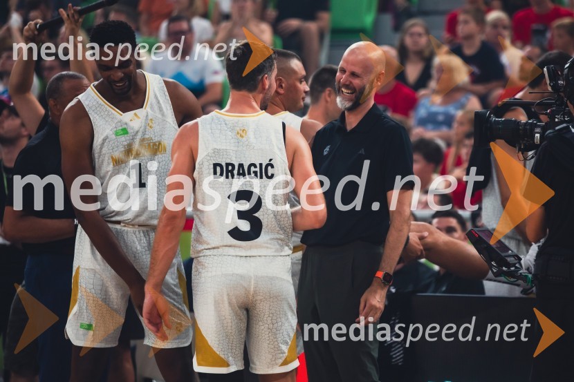  Chris Bosh, košarkar;  Goran Dragić, košarkar;  ... Poslovilna tekma Gorana Dragića v Stožicah