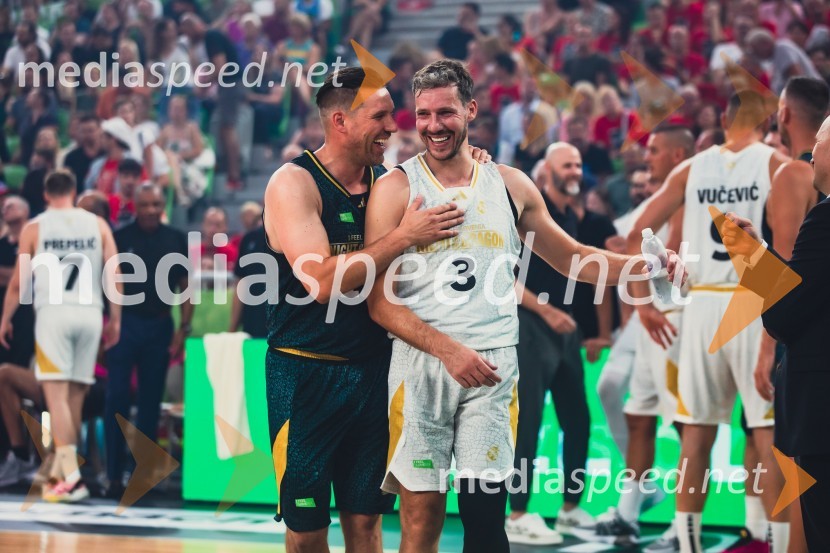  Samo Udrih, nekdanji košarkar;  Goran Dragić, košarkarPoslovilna tekma Gorana Dragića v Stožicah