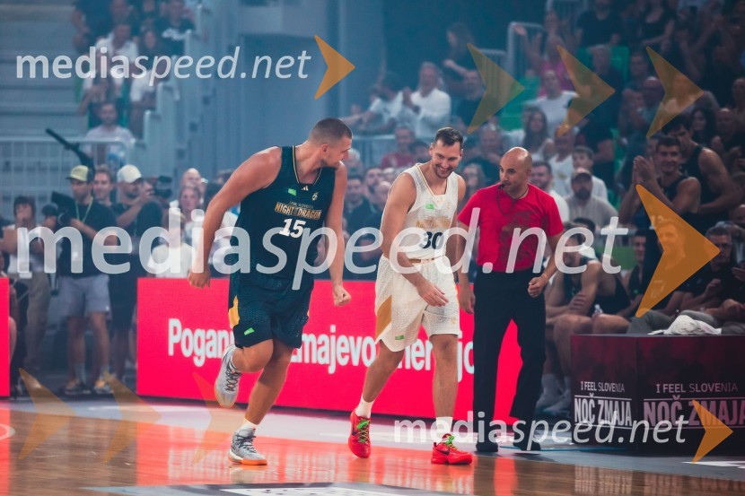  Nikola Jokić, košarkar;  Zoran Dragić, košarkarPoslovilna tekma Gorana Dragića v Stožicah