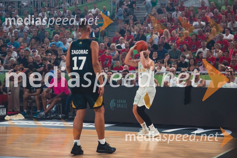  Saša  Zagorac, košarkar;  Goran Dragić, košarkarPoslovilna tekma Gorana Dragića v Stožicah