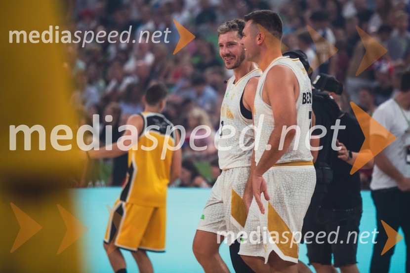  Goran Dragić, košarkar;  Sani  Bečirović, nekdanji košarkarPoslovilna tekma Gorana Dragića v Stožicah