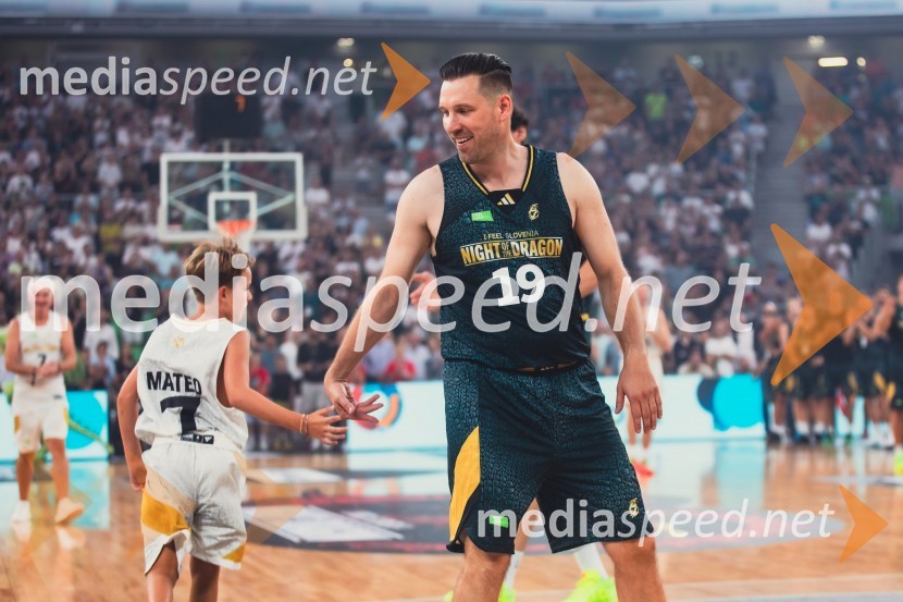  Mateo Dragić;  Samo Udrih, nekdanji košarkarPoslovilna tekma Gorana Dragića v Stožicah