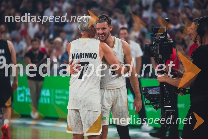  Marinko Dragić;  Goran Dragić, košarkarPoslovilna tekma Gorana Dragića v Stožicah