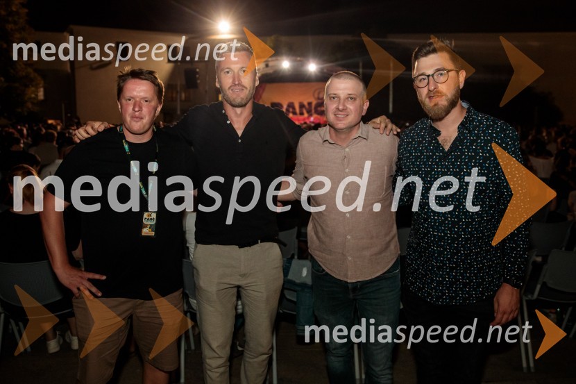  Uroš Kuzman, stand up komik;  Denis Avdić, voditelj;  ... ;  Gašper Bergant, stand up komik17. Panč festival, zadnji dan