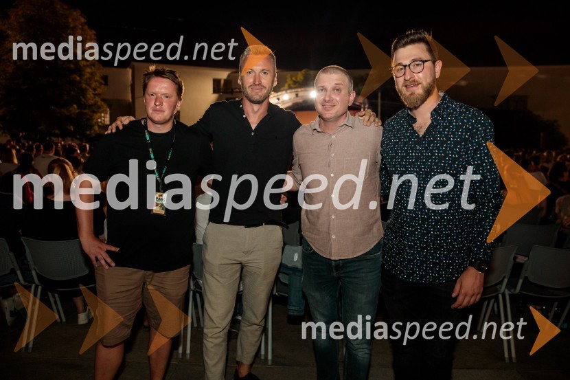  Uroš Kuzman, stand up komik;  Denis Avdić, voditelj;  ... ;  Gašper Bergant, stand up komik17. Panč festival, zadnji dan