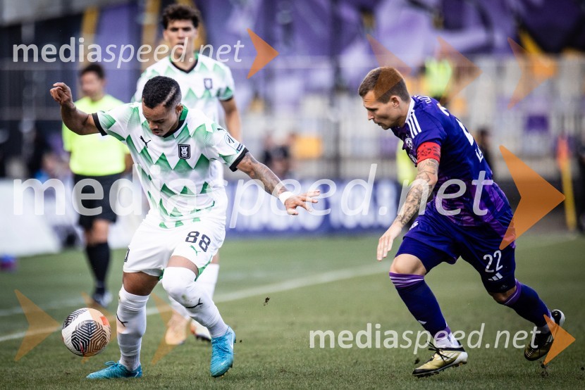  Thalisson Kelven, nogometaš, NK Olimpija;  Martin Milec, nogometaš, NK MariborNogometna tekma NK Maribor : NK Olimpija