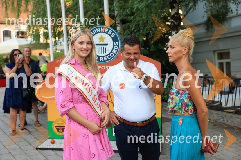  Alida Tomanič, Miss Slovenije 2023;  Janez Magyar, župan, Občina Lendava;  Jelka Verk, organizatorka, podjetnica, lastnica licence Miss SlovenijeTerme Lendava zmagala na tekmovanju Bogračfest 2024