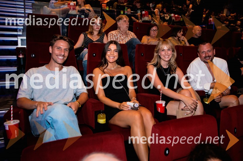  Marko Subotic;  Vesna Ponorac, igralka, moderatorka;  Melani Mekicar, radijska in televizijska voditeljica;  Dejan Krupić, igralecPremiera slovenskega filma Igrišča ne damo, Cineplexx Ljubljana