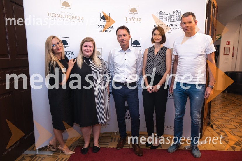  Žužana Šeruga, vodja prodaje, Terme Dobrna;  Kristina Peunik, marketing, Terme Dobrna;  Leon Tomašić, direktor, Terme Doberna;  Nina Koleša, marketing, Terme Dobrna;  Andrej Eržen, direktor, IARMRVlado Kreslin, Festival Ljubljana in Terme Dobrna