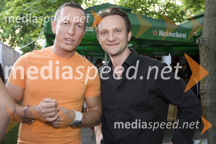 Boštjan Zupančič, član skupine Victory in Jani Grabrijan, glasbenikPika Božič, predstavitev novega CD-ja