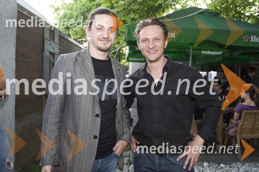 Martin Štibernik, ansambel Slapovi in Jani Grabrijan, glasbenikPika Božič, predstavitev novega CD-ja