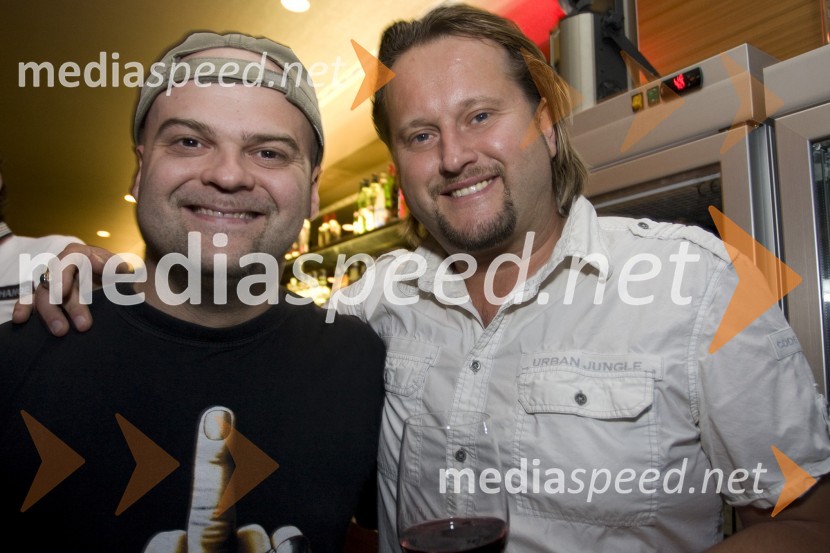 Dadi Daz, pevec in Miki Vlahovič, član skupine VictoryPika Božič, predstavitev novega CD-ja