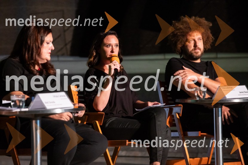  Uršula Cetinski, generalna direktorica, Cankarjev dom;  Tina Lešničar, novinarka;  Janez Dovč, glasbenikPredstavitev sezone 2024/25, Cankarjev dom