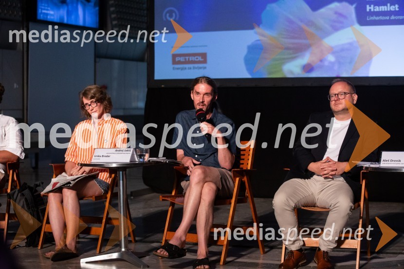  Urška Brodar, dramaturginja, Slovensko mladinsko gledališče;  Andrej Jaklič, vodja gledališkega in sodobnoplesnega programa CD; mag. Aleš Drenik, vodja programa resne glasbe, opere in balet, Cankarjev domPredstavitev sezone 2024/25, Cankarjev dom