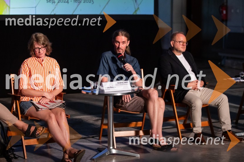  Urška Brodar, dramaturginja, Slovensko mladinsko gledališče;  Andrej Jaklič, vodja gledališkega in sodobnoplesnega programa CD; mag. Aleš Drenik, vodja programa resne glasbe, opere in balet, Cankarjev domPredstavitev sezone 2024/25, Cankarjev dom
