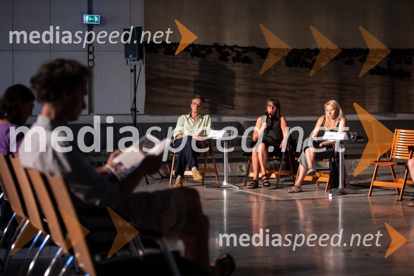   Igor  Samobor, igralec;  Barbara Rogelj, vodja humanističnega in kulturno-vzgojnega programa, Cankarjev dom;  Tatjana Doma, dramaturginja SLG CeljePredstavitev sezone 2024/25, Cankarjev dom