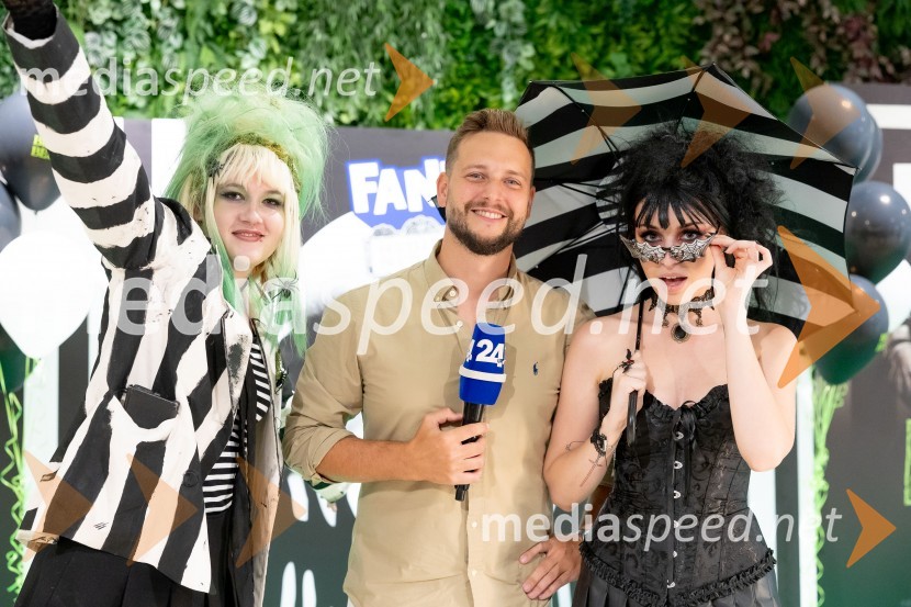  Doroteya Nahberger;  Alen Podlesnik, moderator, novinar POP TV;  Kaja Kočevar- Kaya Solo, vlogerkaPremiera filma Beetlejuice, Beetlejuice v Cineplexx Ljubljana