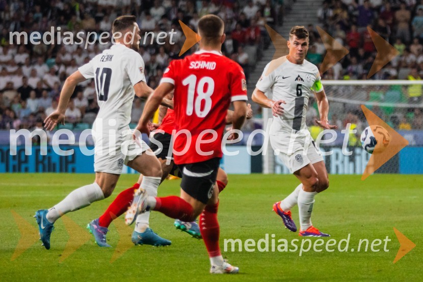  Timi Max Elšnik, nogometaš;  Romano Schmid, nogometaš, Avstrija;  Jaka Bijol, nogometašSlovenija remizirala Avstrijo, liga narodov 2024