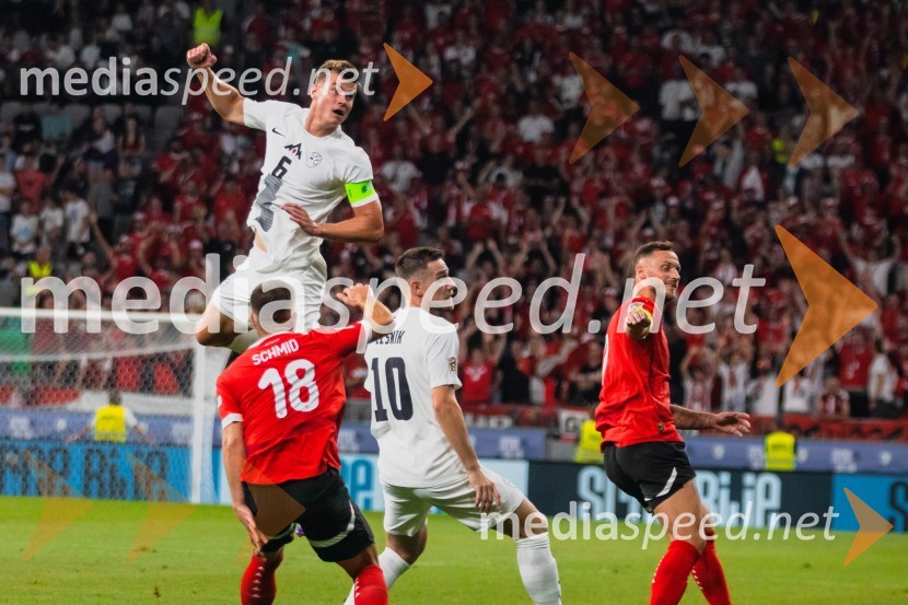  Romano Schmid, nogometaš, Avstrija;  Jaka Bijol, nogometaš;  Timi Max Elšnik, nogometaš;  ... Slovenija remizirala Avstrijo, liga narodov 2024