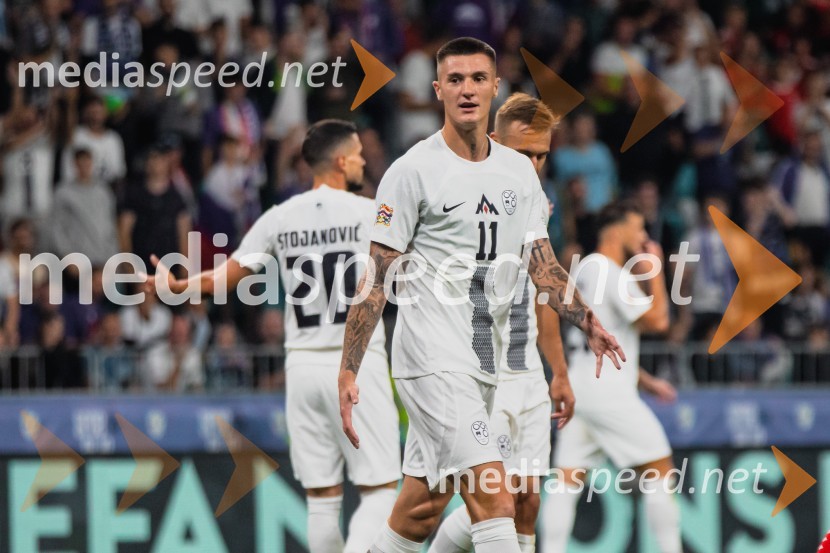  Benjamin Šeško, nogometašSlovenija remizirala Avstrijo, liga narodov 2024