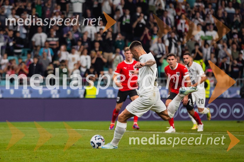  Benjamin Šeško, nogometašSlovenija remizirala Avstrijo, liga narodov 2024