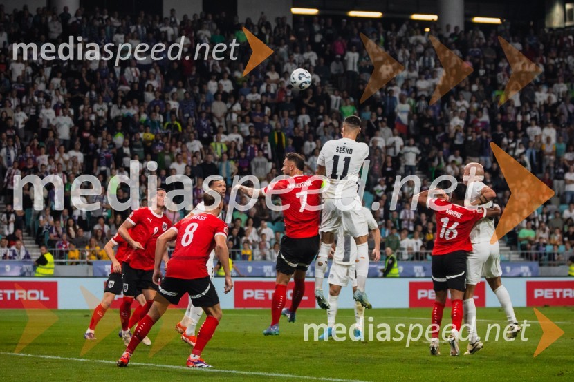  Benjamin Šeško, nogometašSlovenija remizirala Avstrijo, liga narodov 2024