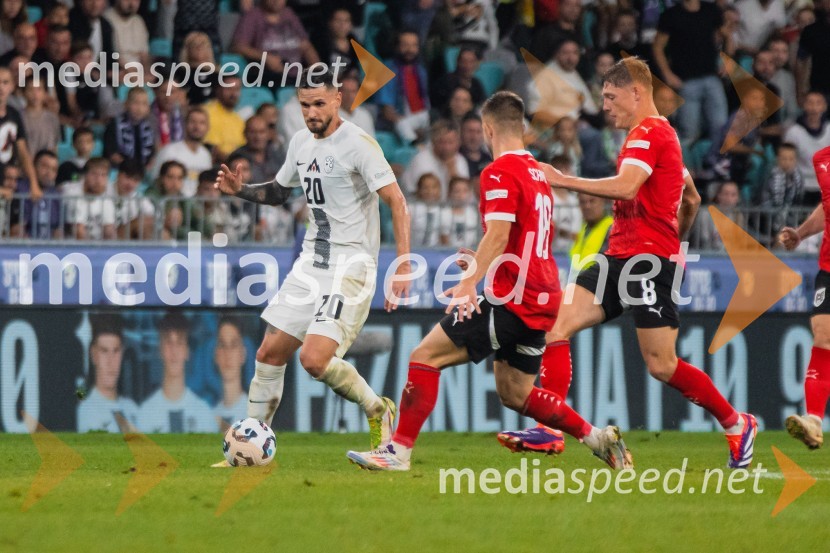  Petar Stojanović, nogometaš;  Romano Schmid, nogometaš, Avstrija;  Alexander Prass, nogometaš, AvstrijaSlovenija remizirala Avstrijo, liga narodov 2024