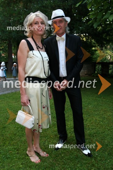 Saša Hrovat s spremljevalkoKresna noč 2009, Lions klub Ljubljana Iliria