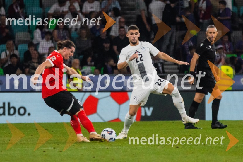  Marcel Sabitzer, nogometaš, Avstrija;  Adam Gnezda Čerin, nogometašSlovenija remizirala Avstrijo, liga narodov 2024