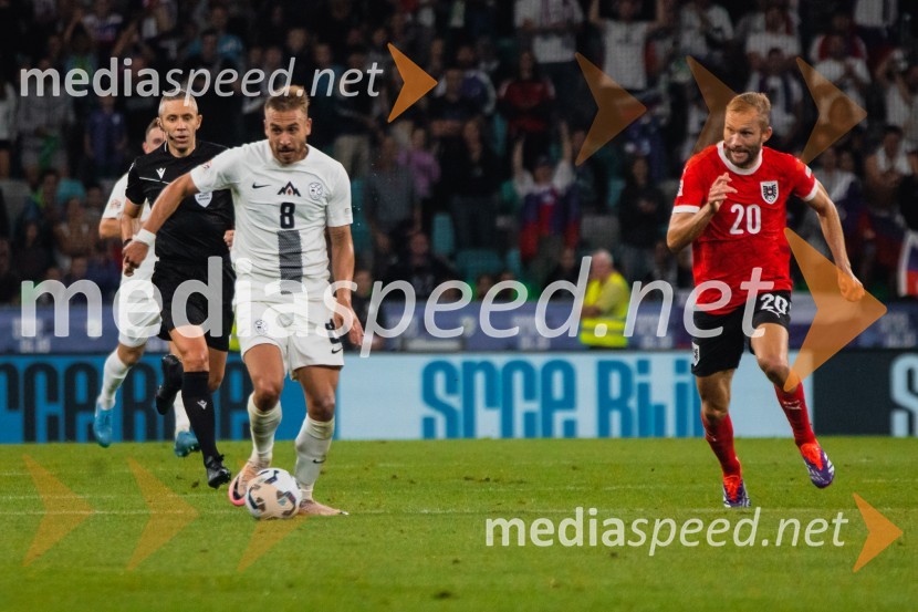  Sandi Lovrić, nogometaš;  Konrad Laimer, nogometaš, AvstrijaSlovenija remizirala Avstrijo, liga narodov 2024