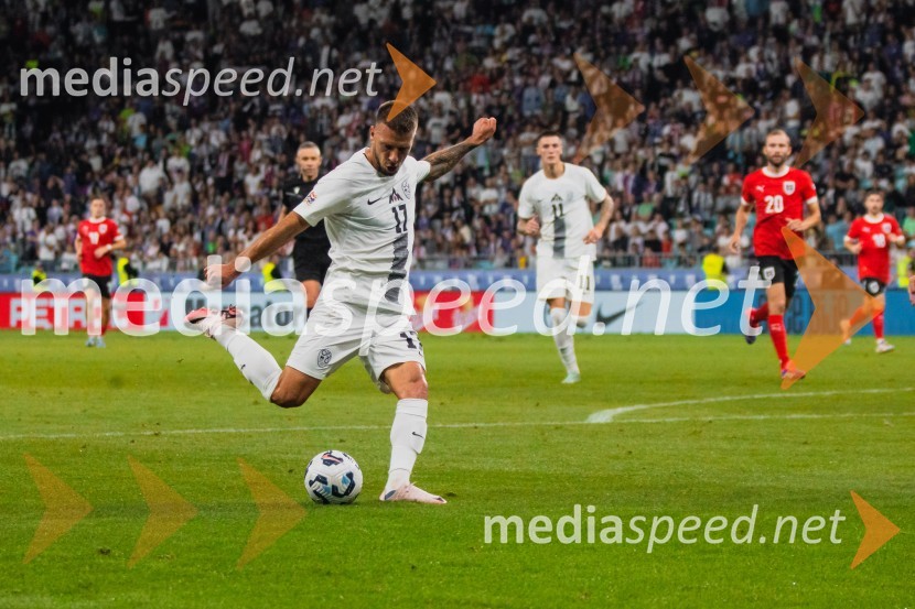  Jan Mlakar, nogometašSlovenija remizirala Avstrijo, liga narodov 2024