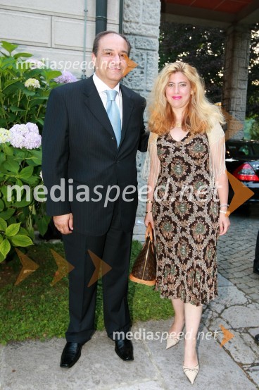 Ahmed Farouk, veleposlanik Egipta in soproga NesrinKresna noč 2009, Lions klub Ljubljana Iliria