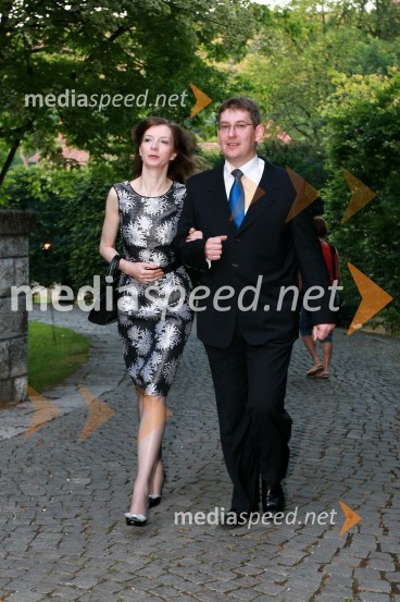 Žiga Debeljak, predsednik uprave družbe Mercator in soproga MetodaKresna noč 2009, Lions klub Ljubljana Iliria